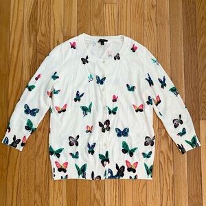 Talbots Butterfly Cardigan